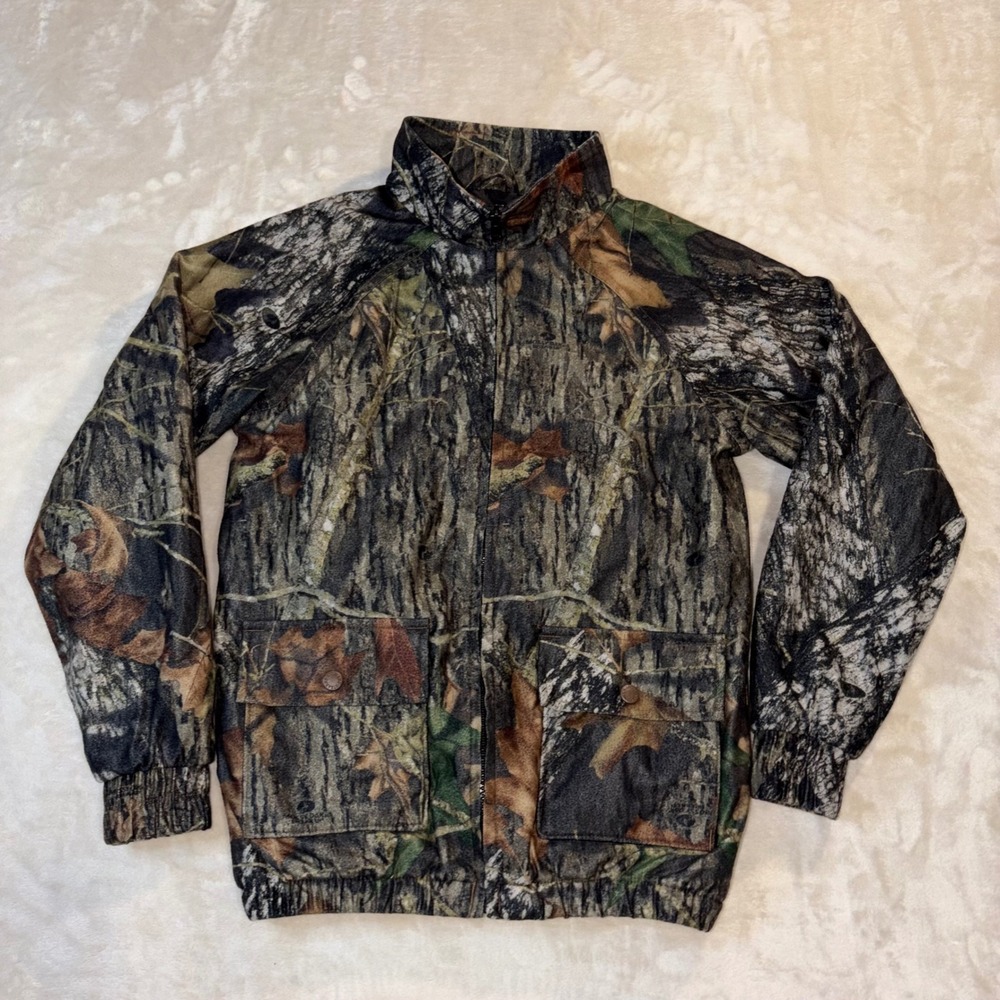 Stearns Dry Wear Mossy Oak Breakup Camo Hunting Jacket Full Zip Youth Large H680